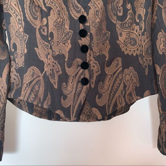 Katharina Kaesbach Jacquard Button Front Blazer Jacket - Picture 2 of 9